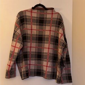 Tahari Red and Black Knit Sweater